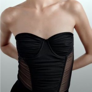 Zara tulle corset top